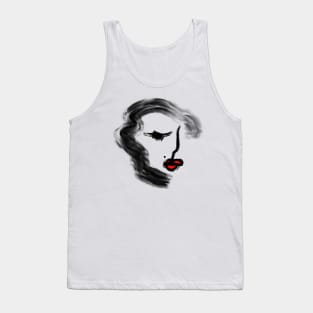 Lady with red lips Tank Top